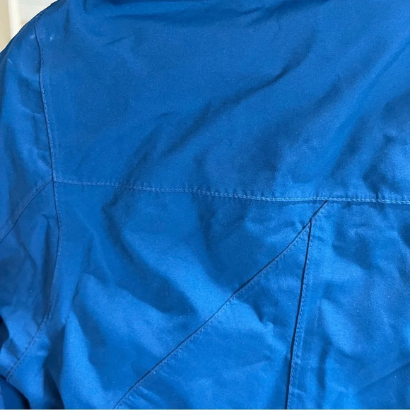 LAND’S END ~ Women’s Long Puffy Down Jacket with Detachable Hood Blue Pockets - Picture 8 of 14